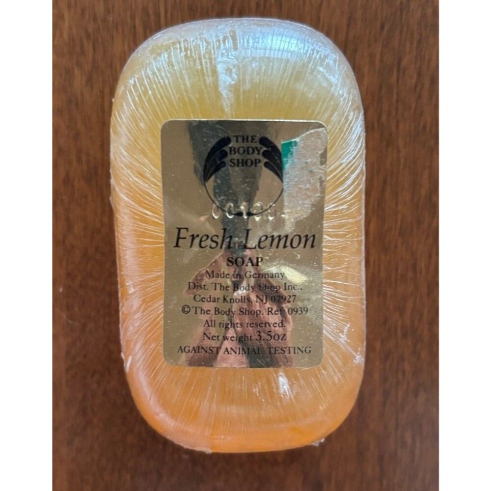 The Body Shop Fresh Lemon Glycerin Bar Soap RARE Made In Germany